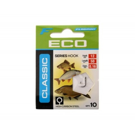 FLAGMAN Поводок готовый  с крючком Classic Hooks To Nylon 2 №12 10шт