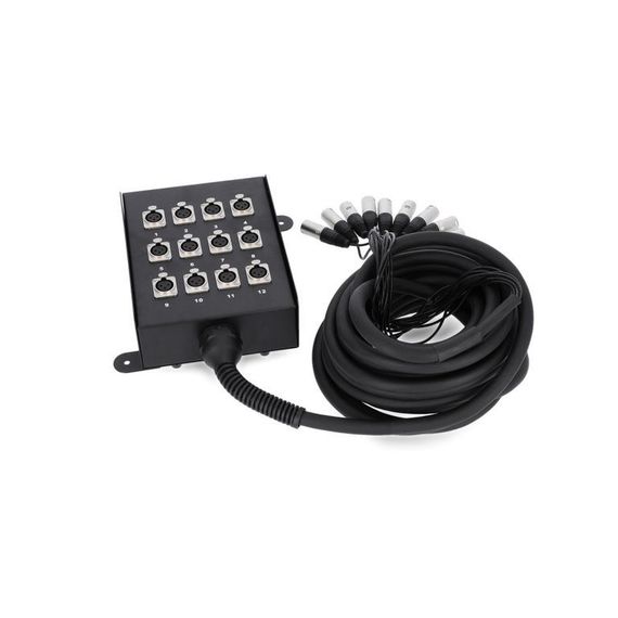Adam Hall K 12 C 10 - мультикор со стейдж-боксом, 12 x XLR возврат, 12 x 0.314 мм2, 10 м