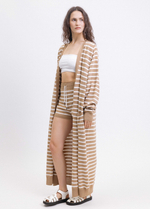 Кардиган удлиненный в полоску