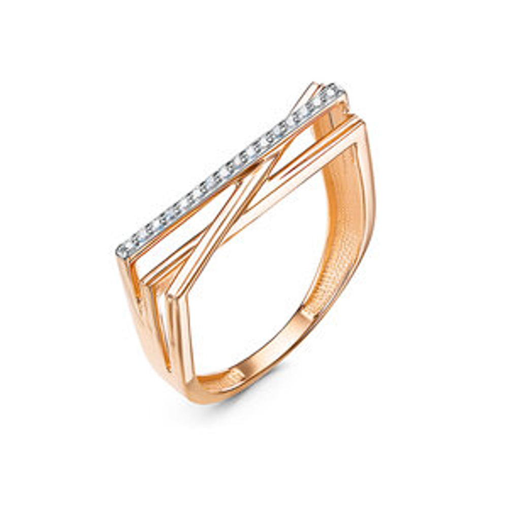 Кольцо из золота с фианитами