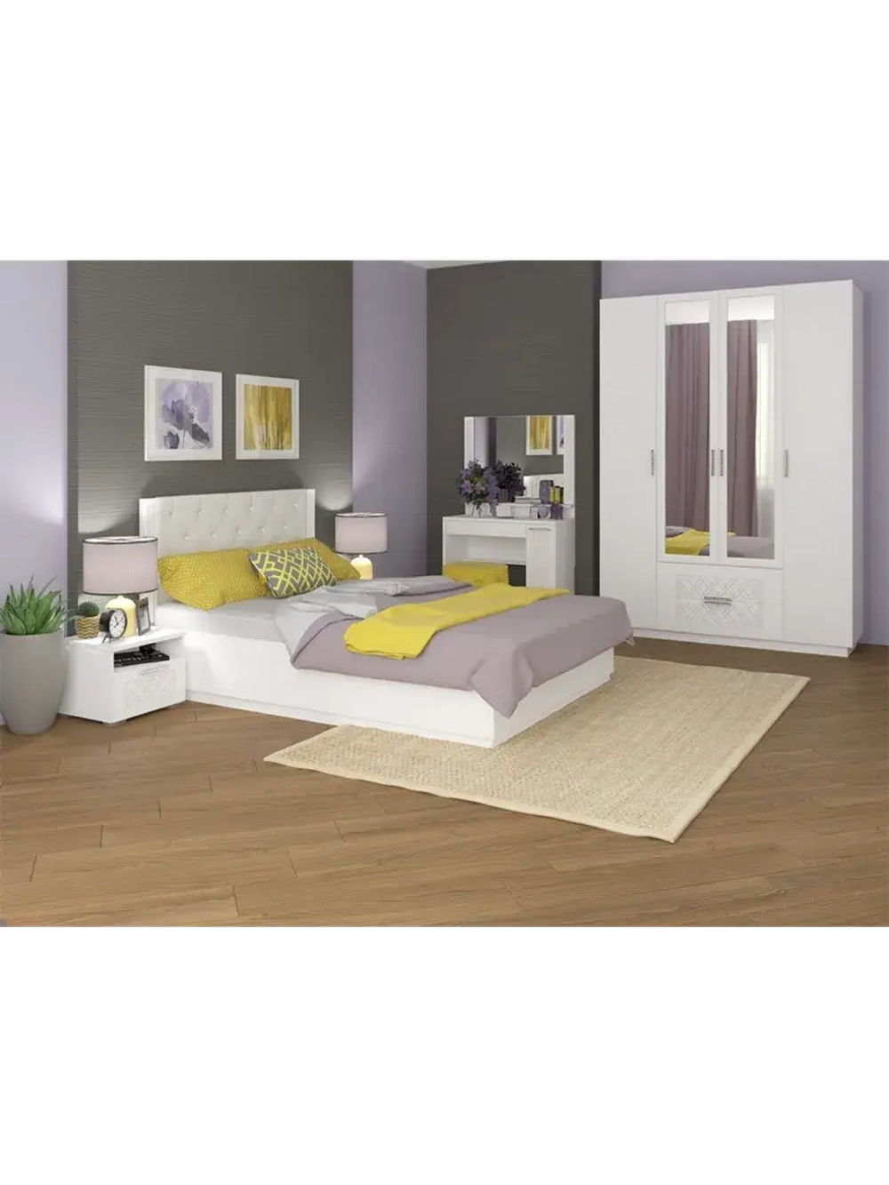 Шкаф для одежды распашной с зеркалом и полками 160х51х222 см