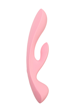 Нереалистичный вибратор Satisfyer Triple Oh, силикон, розовый, 24 см