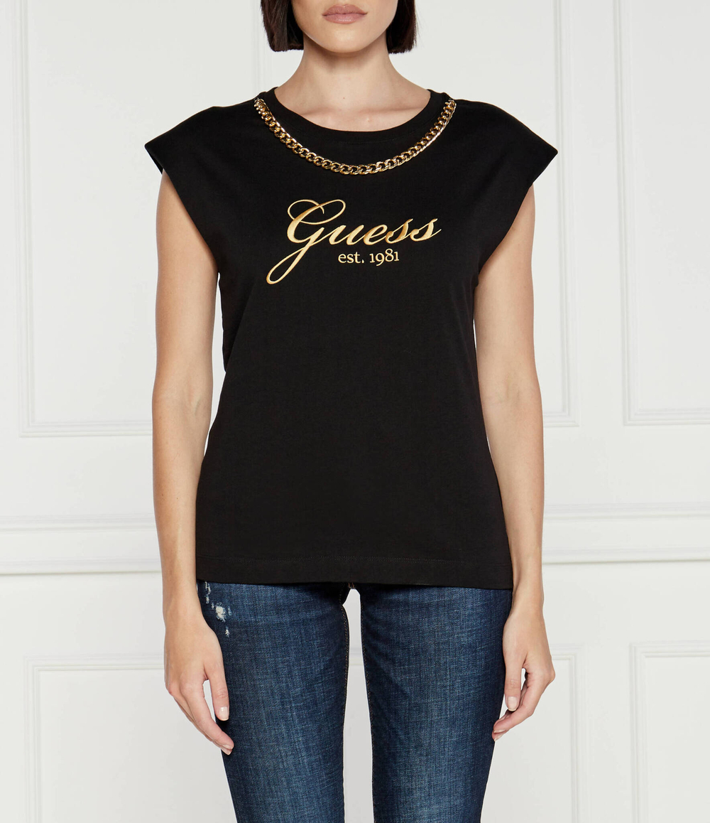 Футболка CRYSTAL LOGO GUESS - черный(W4YI16 I3Z14)