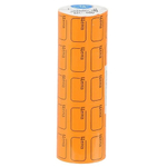 Ценники на товар самоклеящиеся 30*20 мм, 5 рулонов по 170 наклеек, маленькие стикеры для цены оранжевого цвета, втулка 40 мм, для торгового зала или склада