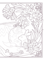 Girls and flowers. Part 1. Coloring Book