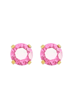 Серьги из серебра со вставками из розовых фианитов