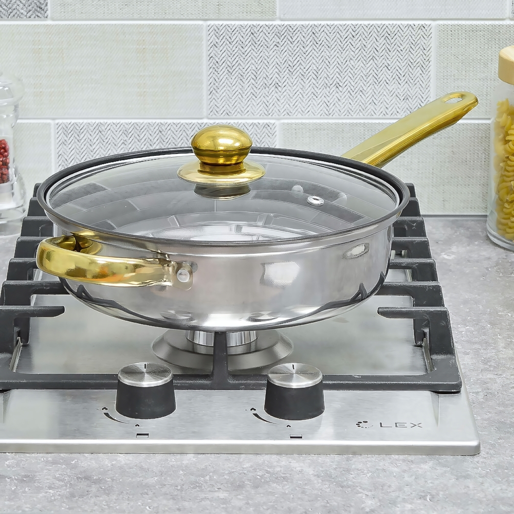 Сковорода 24см нерж, высота 6см