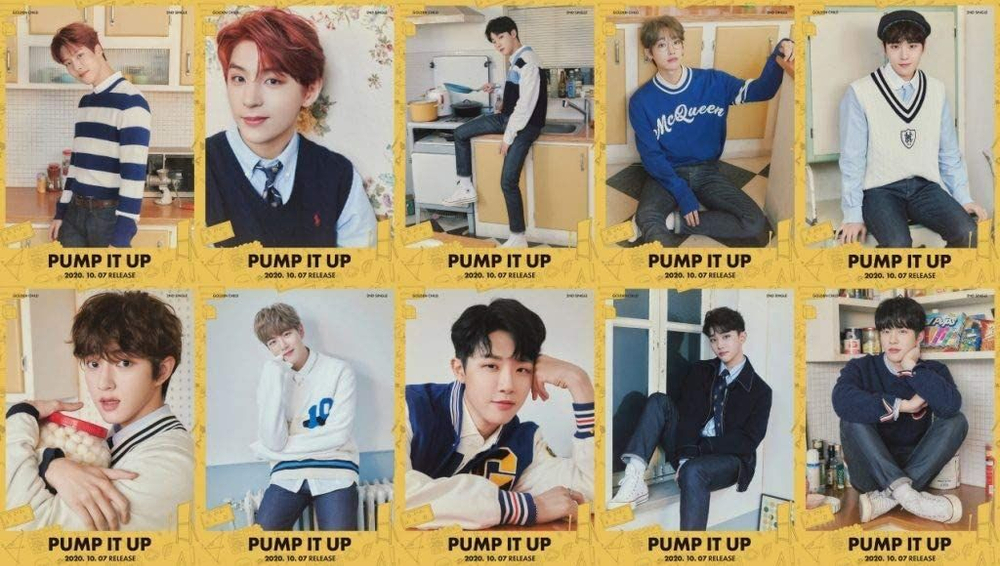 Альбом Golden Child - Pump It Up 2nd Single Album 3 Version SET