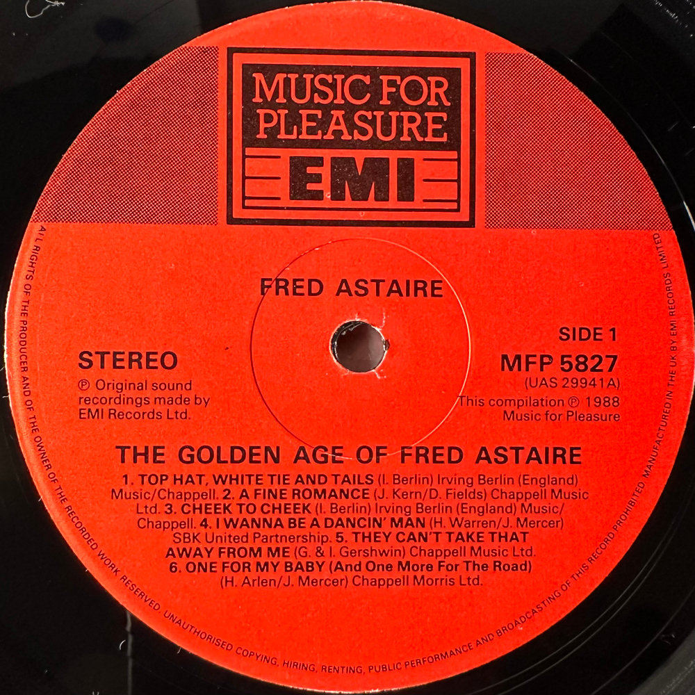 Fred Astaire ‎– The Golden Age Of Fred Astaire (Англия 1988г.)