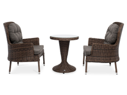 "Алиса" кофейный комплект из искусственного ротанга, цвет коричневый