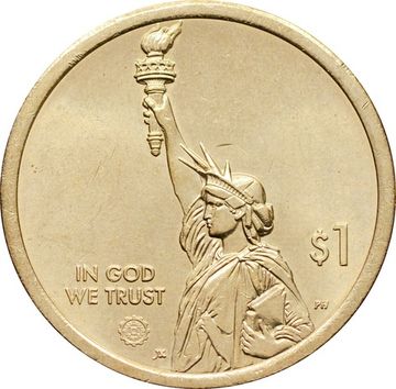 1 доллар 2019 D США «Американские инновации - Джорджия. Сад попечителей»