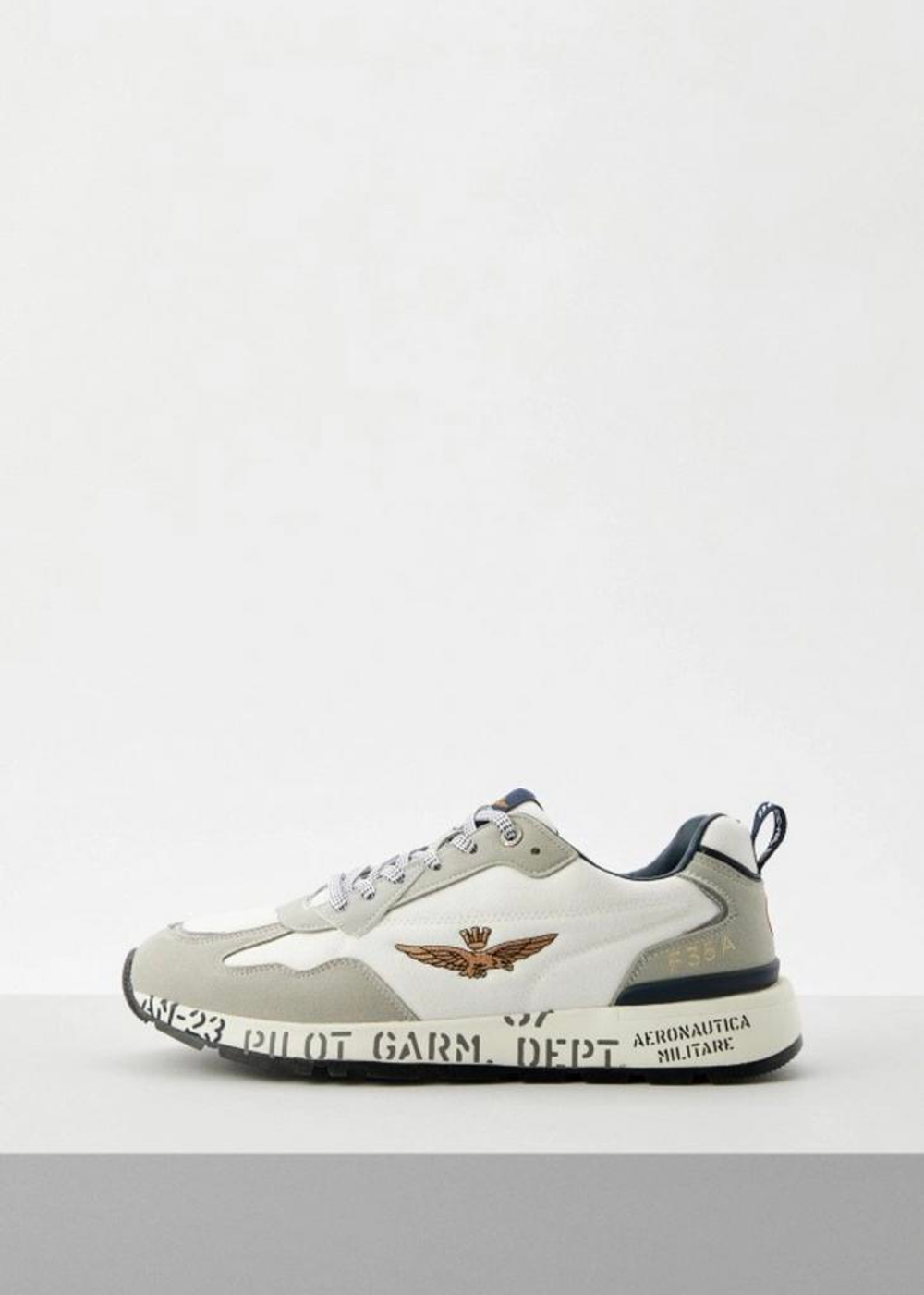 Кроссовки муж. AERONAUTICA 276 белый подошва надписи