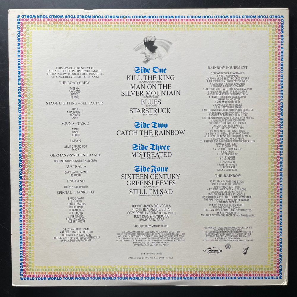 Rainbow - On Stage 2LP (Япония 1977г.)