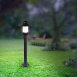 Садово-парковый светильник ЭРА «Поллар» НТУ 01-60-009 напольный черный IP54 Е27 max60Вт h860мм | Садово-парковые светильники