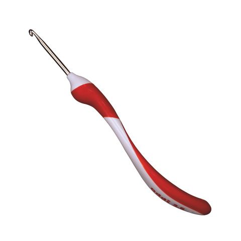 Крючок вязальный Addi Swing Maxi с эргономичной пластиковой ручкой, № 3.5, 17 см