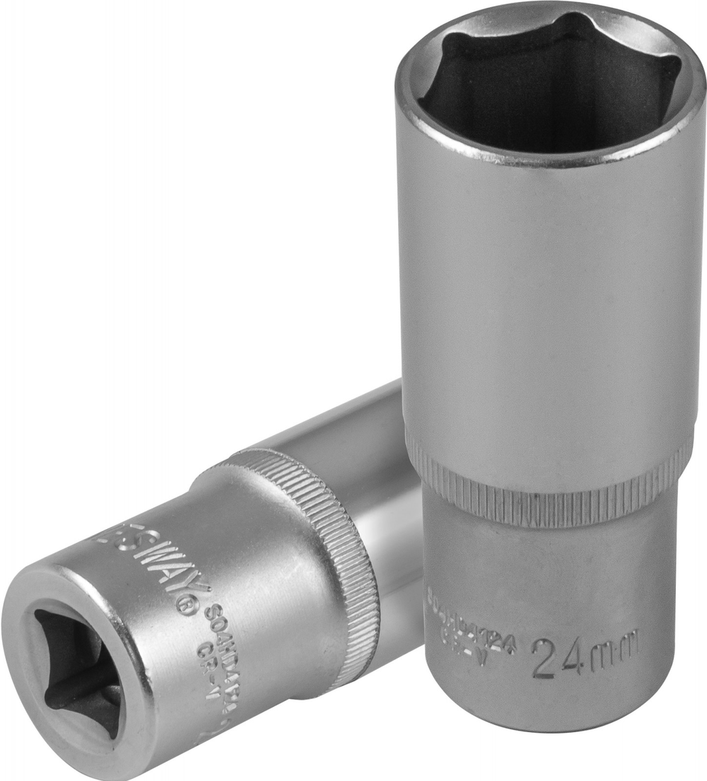 Головка торцевая глубокая 24 мм, 1/2"DR, Jonnesway S04HD4124