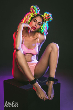 Черные поножи 32,5см Lola Games Party Hard Dreamer 1104-01lola