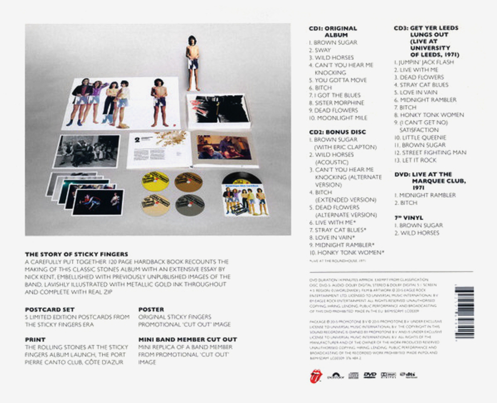 The Rolling Stones / Sticky Fingers (Super Deluxe Edition)(3CD+DVD+7" Vinyl Single)