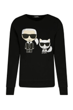 Худи ikonik karl &amp;choupette Karl Lagerfeld - черный(210W1821)