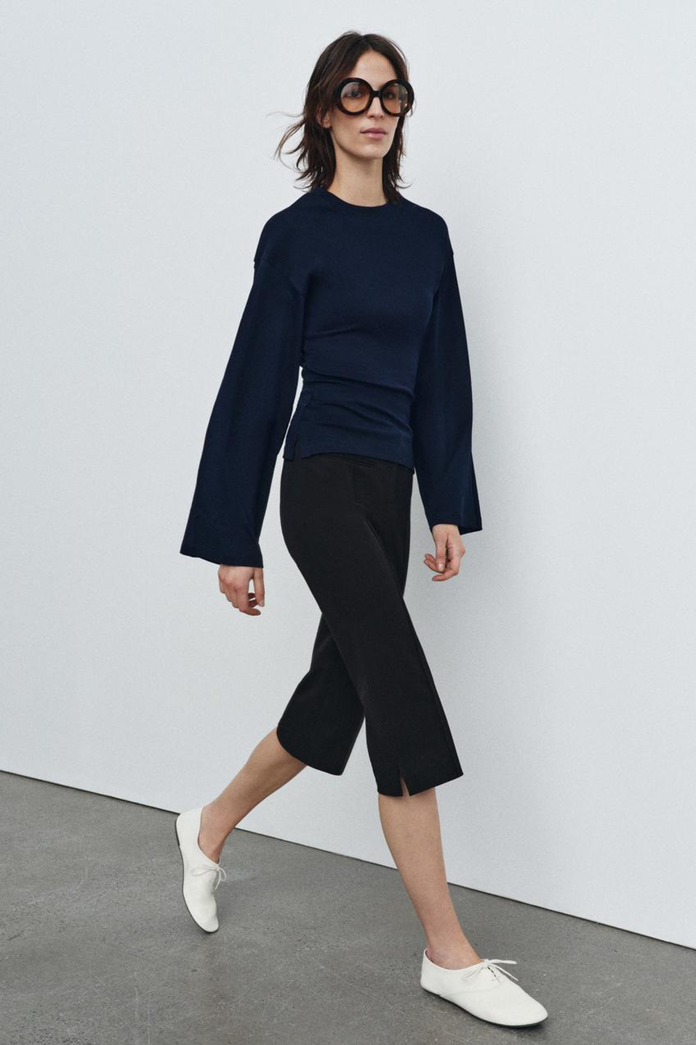 ZARA ПРИТАЛЕННАЯ ФУТБОЛКА SUPIMA®, МОРСКОЙ СИНИЙ