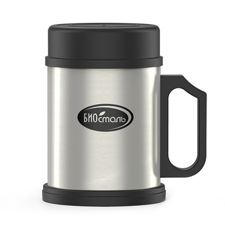 Термокружка Biostal (0,33 литра) с пластиковой ручкой и крышкой