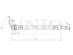Шланг тормозной задний левый UNIO BRH-10068