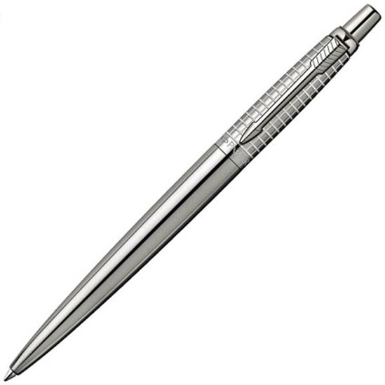 Шариковая ручка Parker Jotter Premium K172, цвет: Classic SS Chiseled , стержень: Mblue S0908840