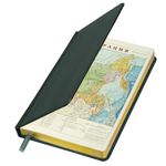 Ежедневник недатированный А5 138х213 мм BRAUBERG "Iguana", под кожу, 160 л., тёмно-зеленый, 114457