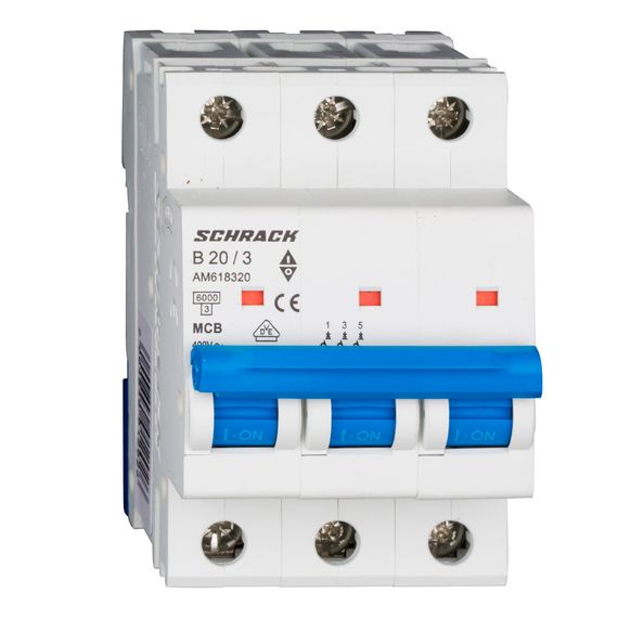 Автоматический выключатель Schrack Technik 3P B 20A 6kA Amparo AM618320--