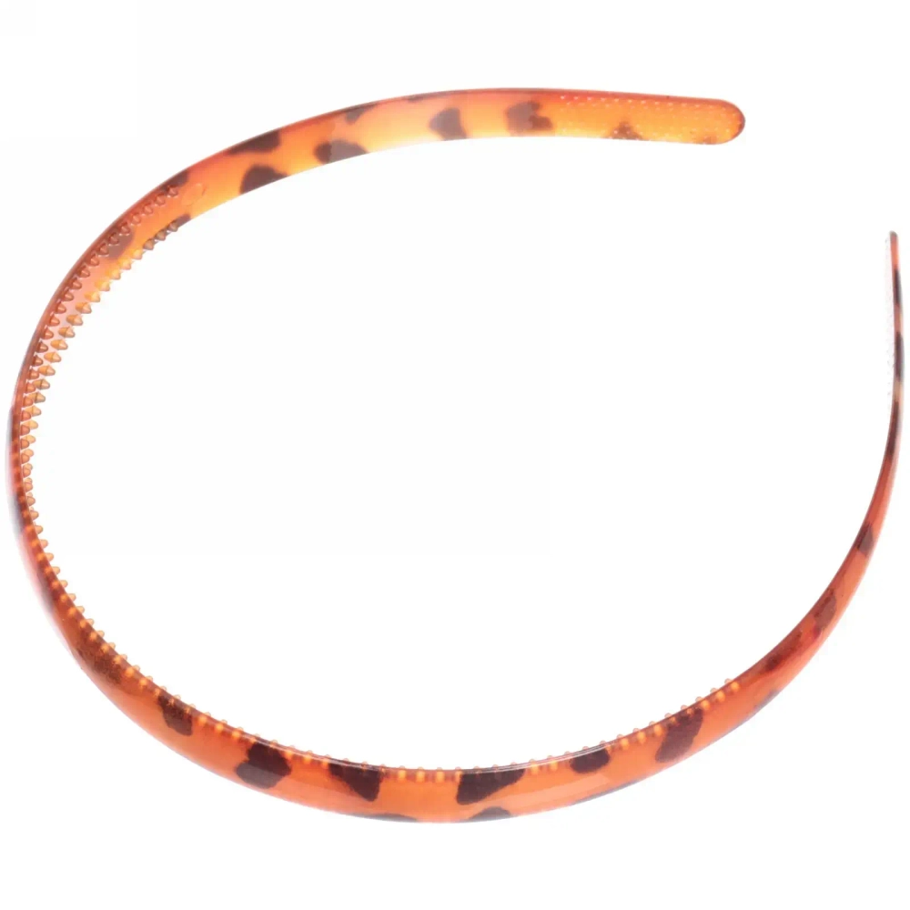 Ободок для волос пластиковый «Florance», цвет янтарь, 1,2см