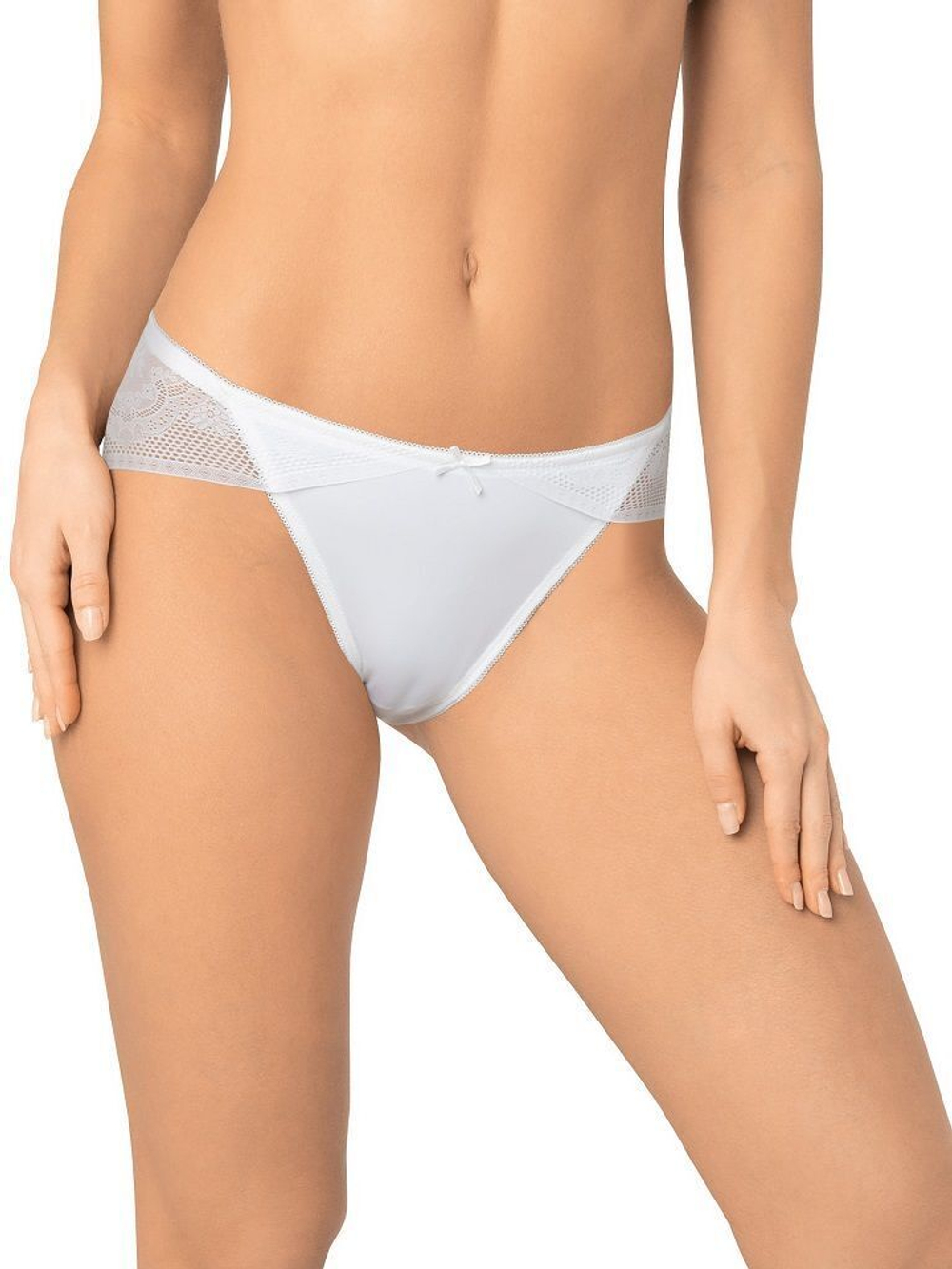 Трусики-слипы из тончайшего кружева и эластичного полотна (Размер: S) (Цвет: черный)