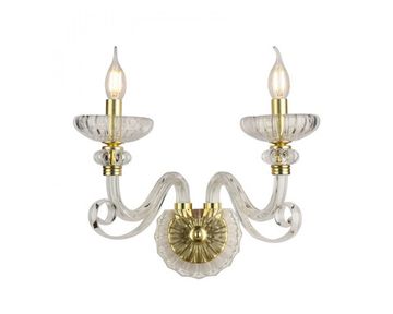 Бра 2*E14 8622/A mat.soft gold clear золото ANNETTE Newport