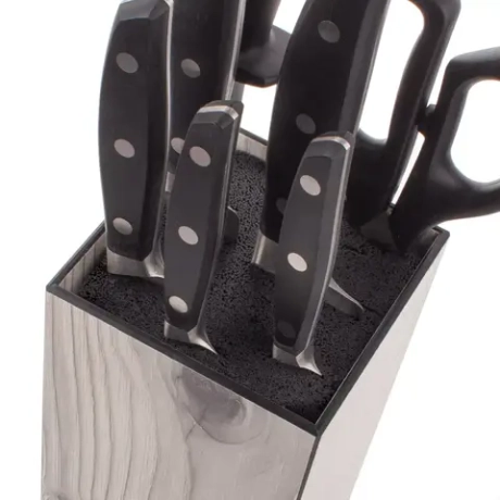 Подставка для кухонных ножей 11х11х24см ComposeEat Elegance белое дерево