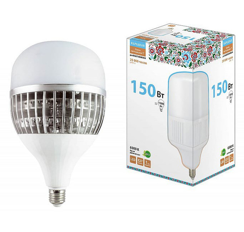 Лампа светодиодная Народная Т 150W 230V 6500 К E27 170*295мм TDM