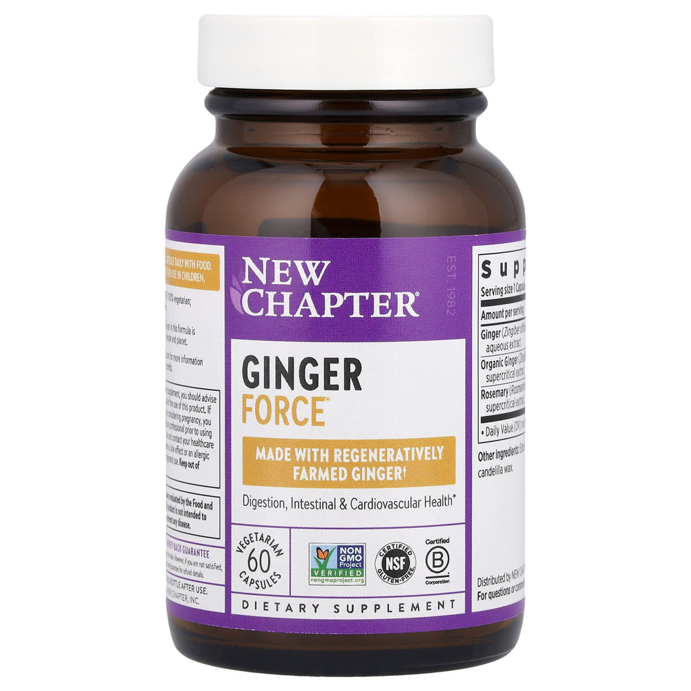 New Chapter, Ginger Force™, 60 вегетарианских капсул