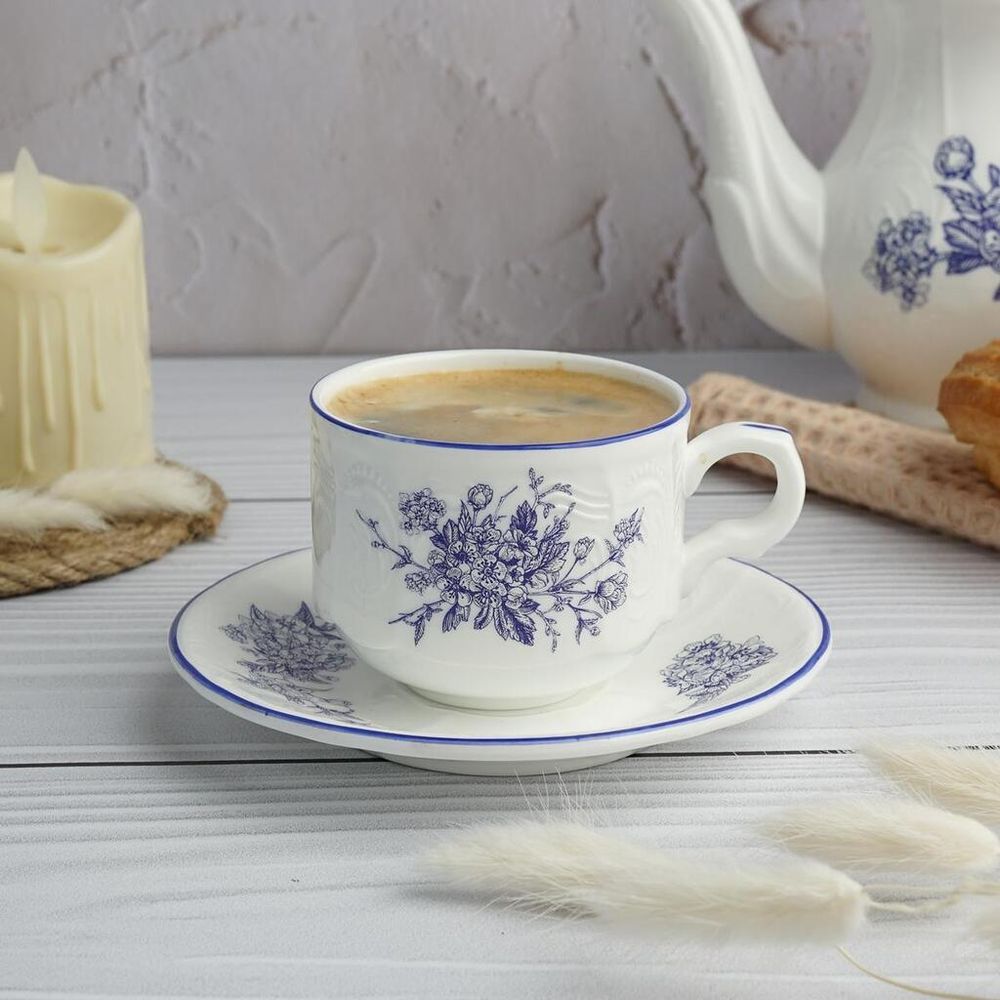 Кофейная пара 120 мл d 6,7 см h5,5 см Sea Flower P.L. Proff Cuisine [6]