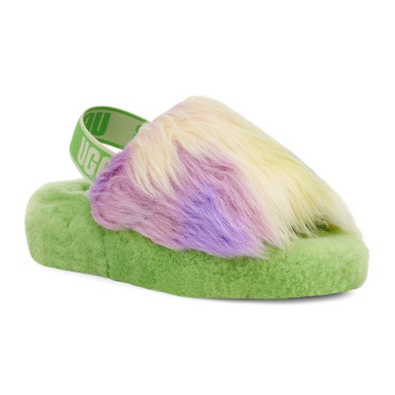 Ugg Fluff Yeah Slide Tie Dye 'Green'