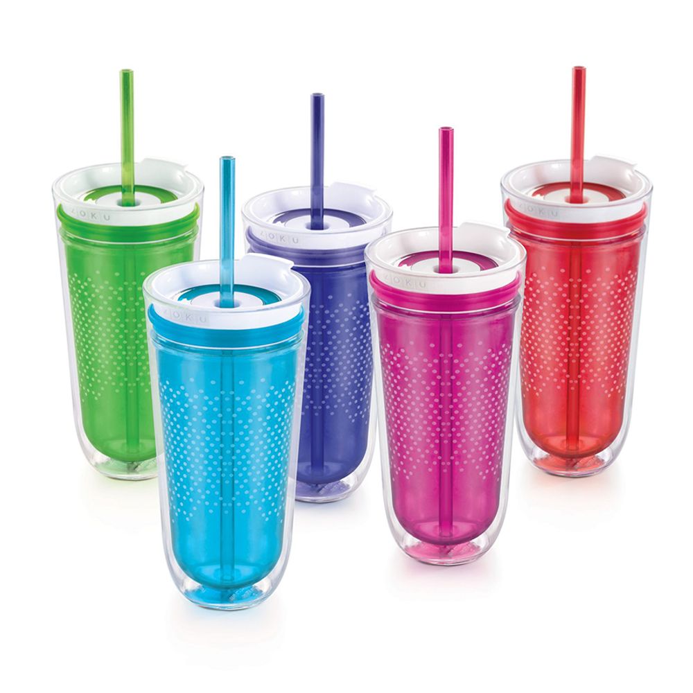 Стакан с двойными стенками Travel красный