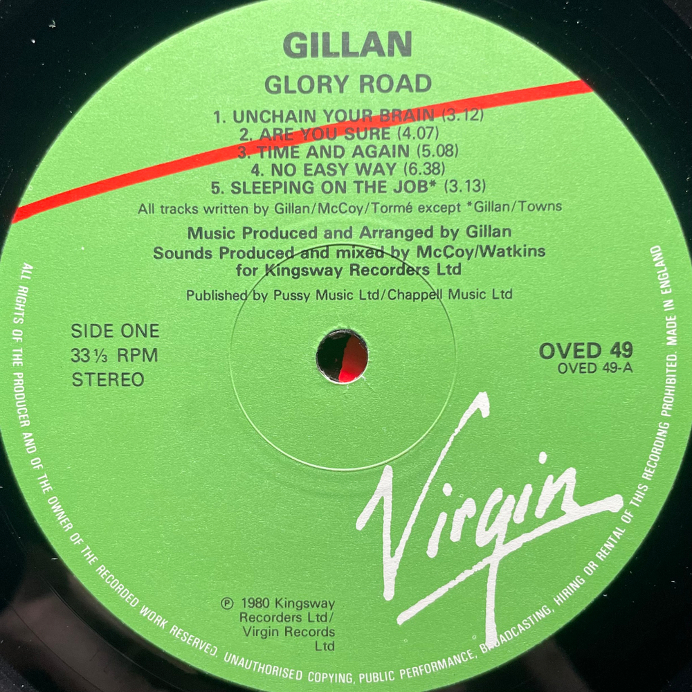 Gillan ‎– Glory Road (Англия)