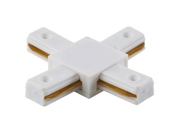 Коннектор X-образный для однофазного шинопровода CLT 0.211 04 WH белый Crystal Lux