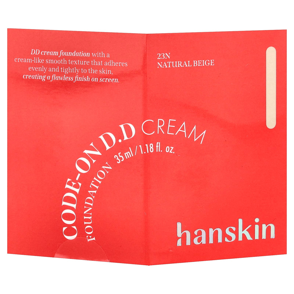 Hanskin, Code-On DD Cream, тональный крем, 23N натуральный бежевый, 35 мл (1,18 жидк. унции)