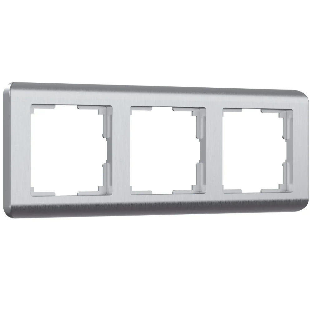 Рамка на 3 поста Stream (серебряный) W0032106