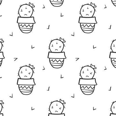 Кактус в горшочке, дудл