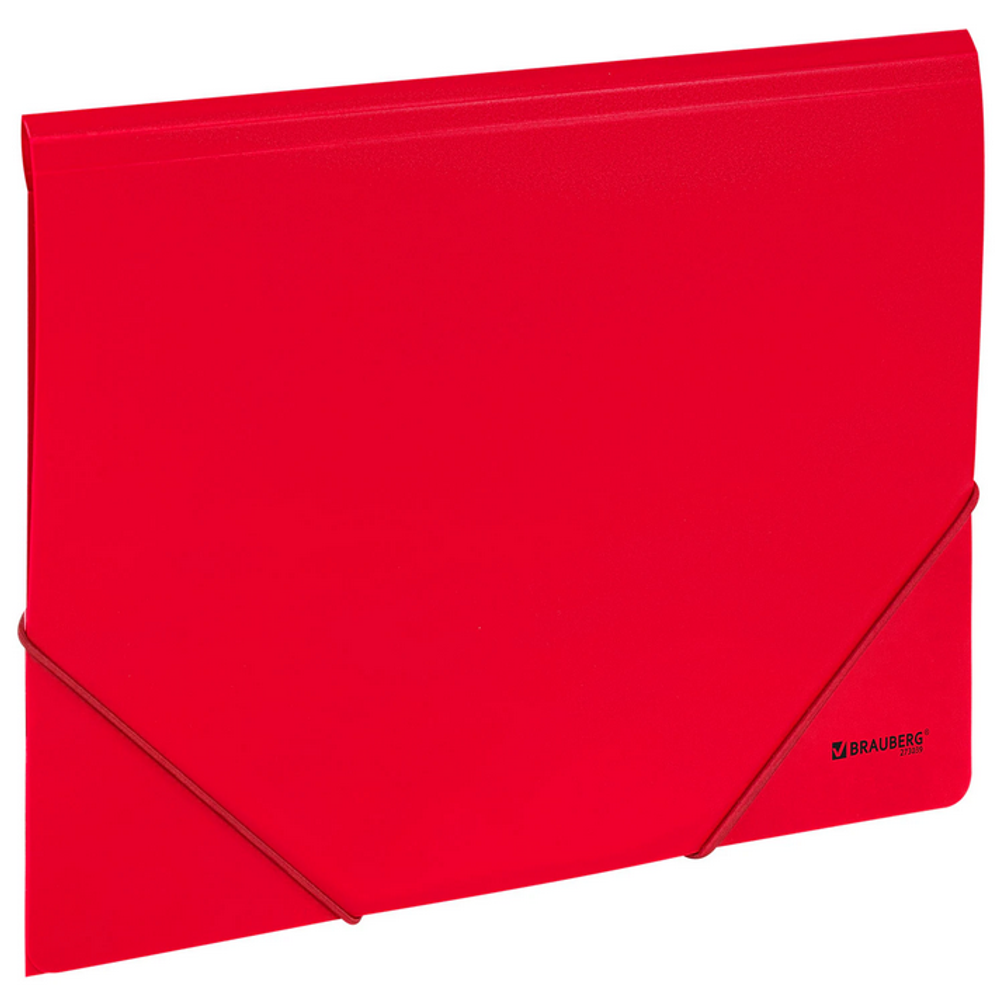 Папка на резинках А4 0,5мм. "Universal" красная, до 300л. (BRAUBERG)