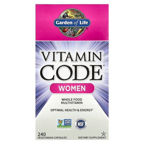 Garden of Life, Vitamin Code®, мультивитамины из цельных продуктов для женщин, 240 вегетарианских капсул