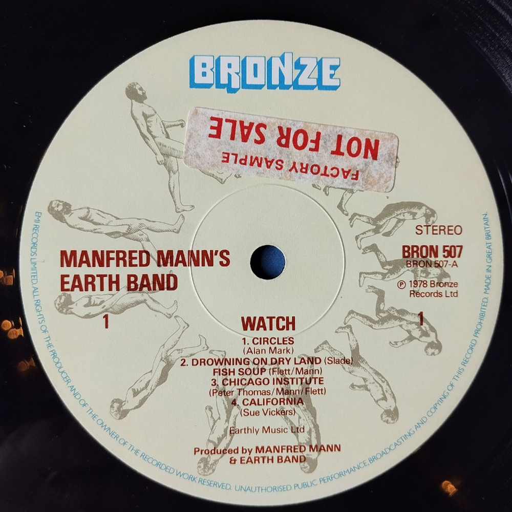 Винтажная виниловая пластинка LP Manfred Mann Earth Band Watch (UK 1978) Chicago Institute