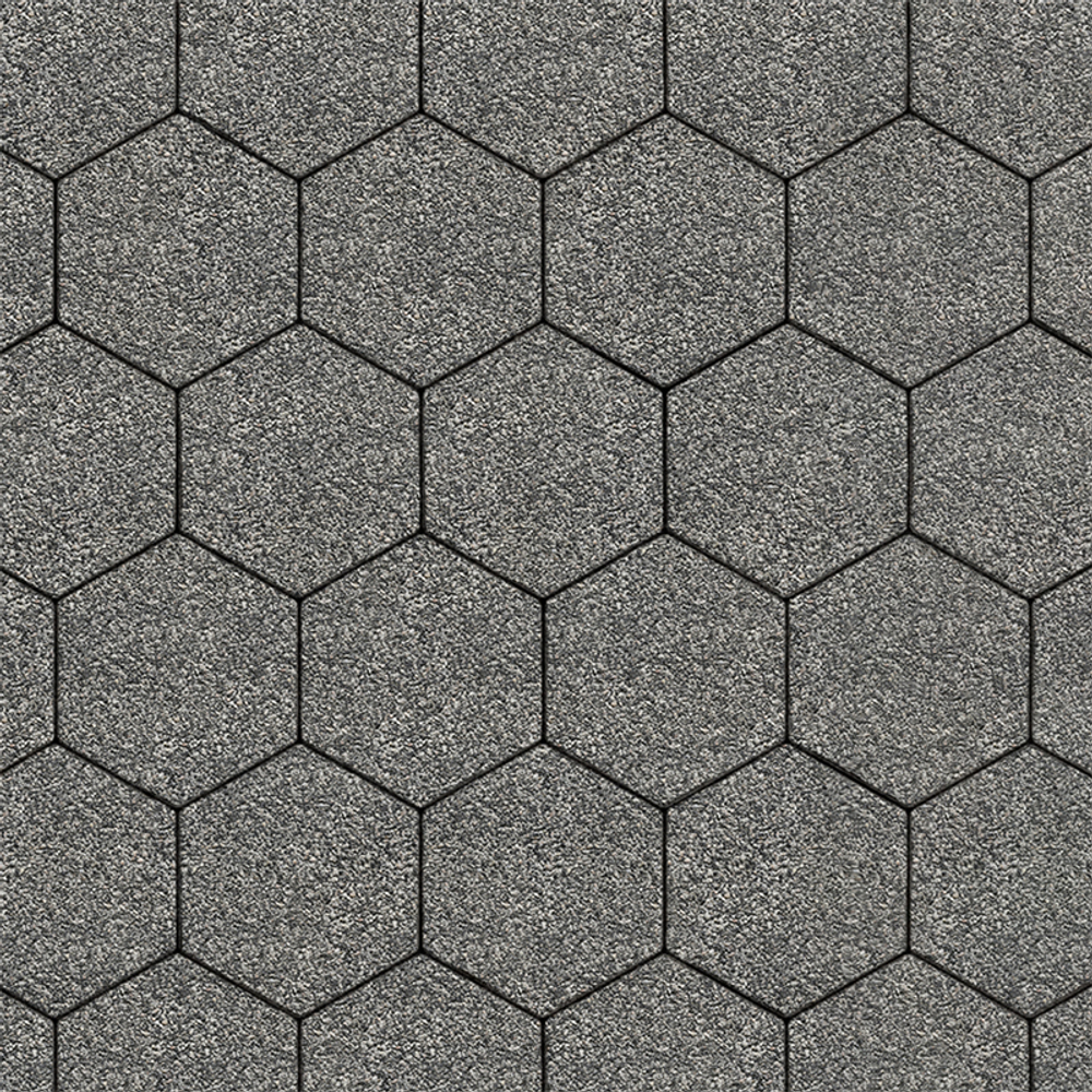 Тротуарная плитка СОТЫ - Гранит+ Серый с черным