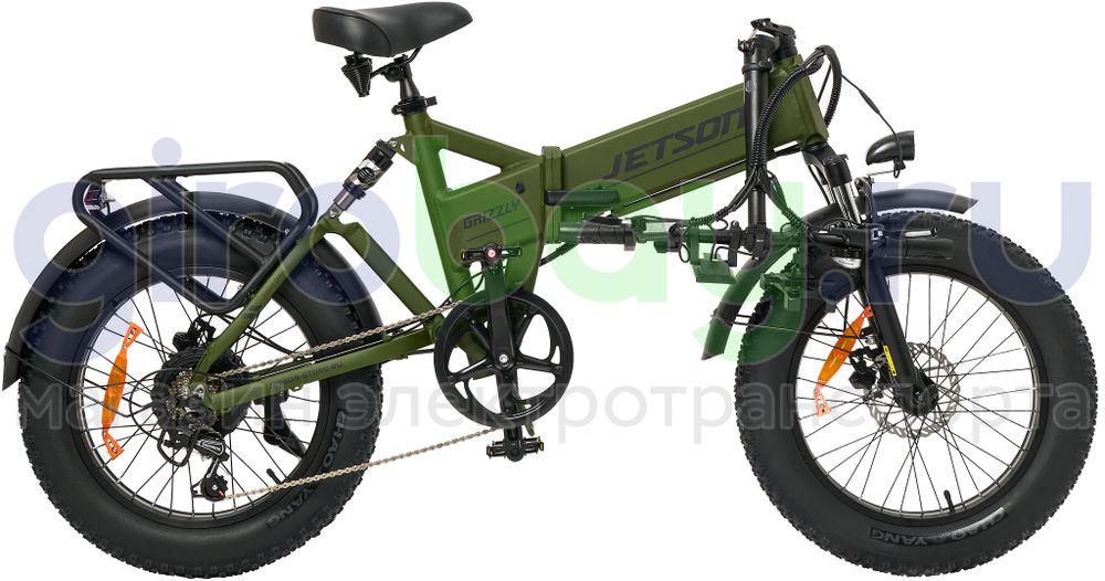 Электровелосипед Jetson GRIZZLY 1200w (48v15ah) - Зелёный фото №8