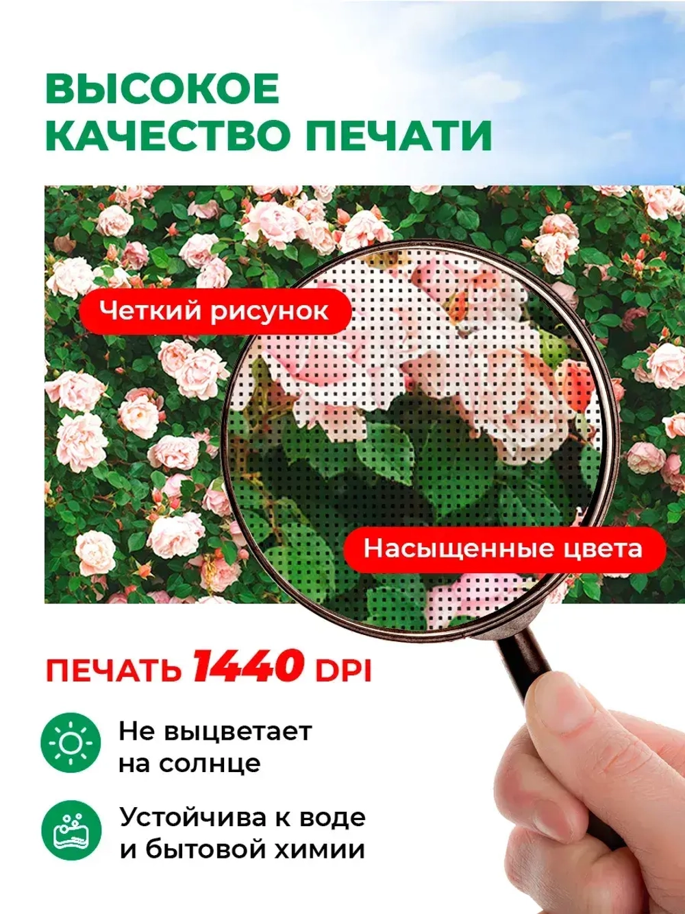 Фотосетка на забор кусты яркие цветы розы 2,5х1,58 м