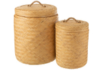 Набор из 2-х корзин "Бамбук" 33x33x45см/45x45x66см